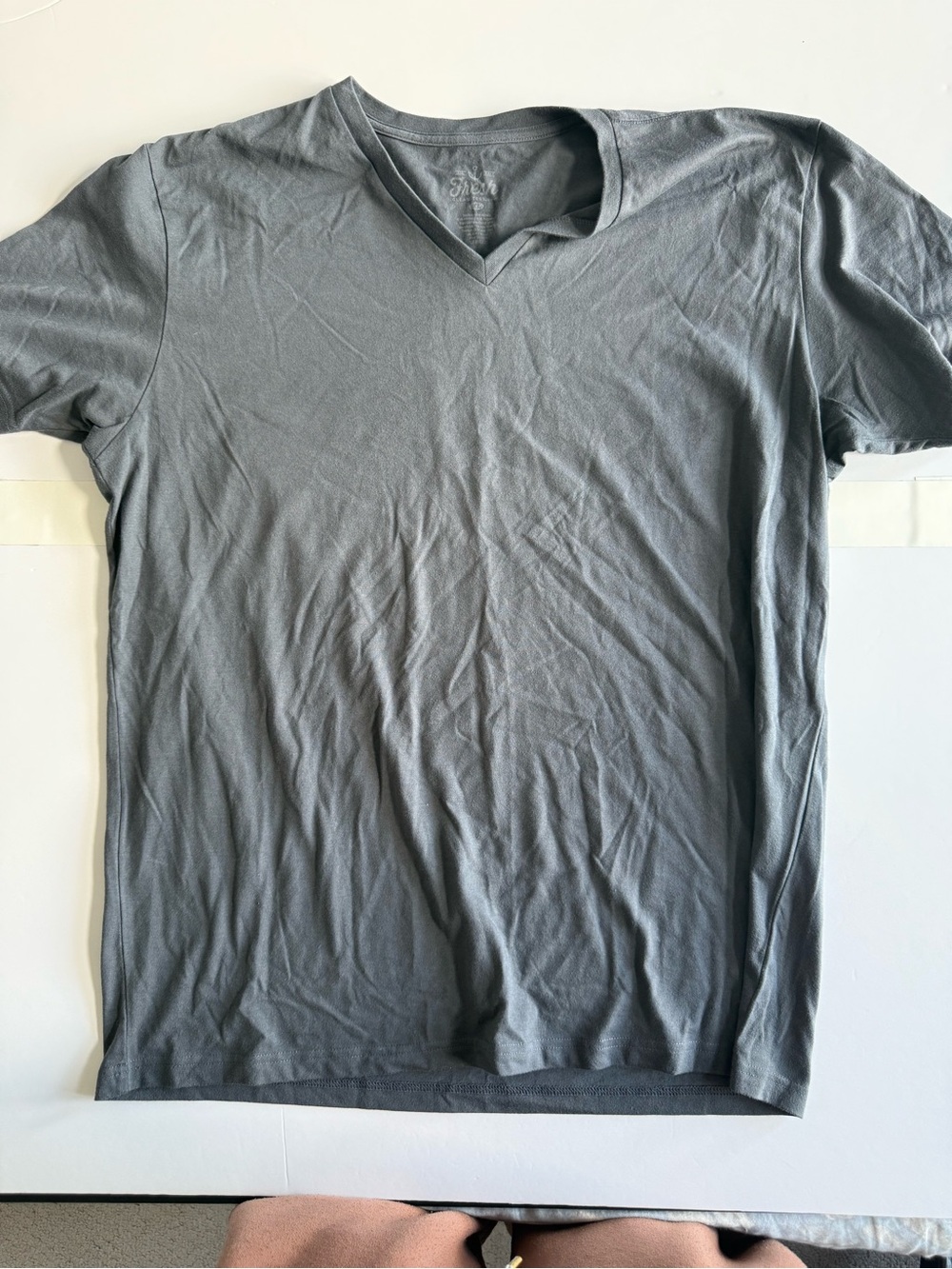 Fresh Clean Tees Men's V-Neck T-Shirt in Grey